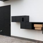 Parcel mailboxes in the same sleek aluminium look & feel as the exterior joinery